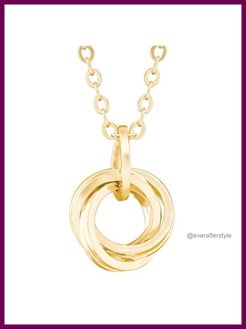 14K Gold Filled Love Knot Pendant Necklace 18" Chain Women